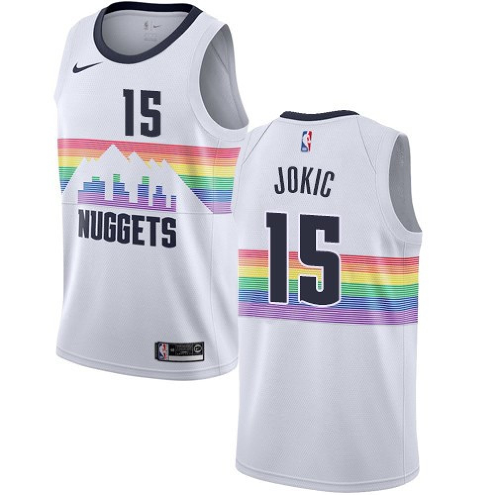 Men's Denver Nuggets Nikola Jokic #15 White Swingman Player Jersey – City Edition-Pro Kit Vault | Brand New 26/27 Sports Jerseys